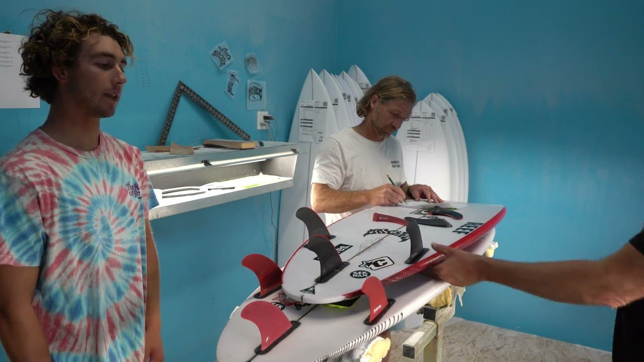 Griffin Colapinto breaks down the board and fin quiver used to win his first CT event at the 2022 Meo Pro Portugal with Mayhem shaper Matt Biolos and Futures Fins owner Vince Longo. Why did he pair certain fins with certain board models? Watch and find out.<br /><br />Media: @wsl