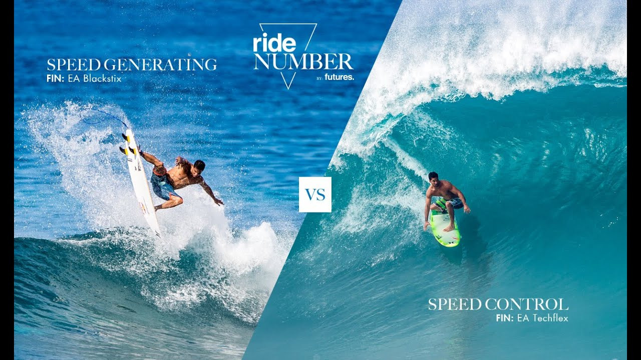 Visit http://futuresfins.com/ridenumber<br /><br />Futures Ride Number<br /><br />RIDE NUMBER DESCRIBES THE FEELING OF A FIN: This feeling is represented on a scale from Speed Generating to Speed Control. The closer you get to 10, the more springy, fluid & responsive your board will feel to help generate speed. The closer you get to 1, the more solid, engaged & predictable, your board will feel to help control speed. Fins with a Ride Number around 5 feel balanced & do not add any premium feelings to your board - they let your board’s original character shine. To use Ride Number just pick a feeling in your weight range, and give it a try. When you understand the different feels, you can get the most performance & enjoyment out of your equipment. To explore further, watch the video to the right.