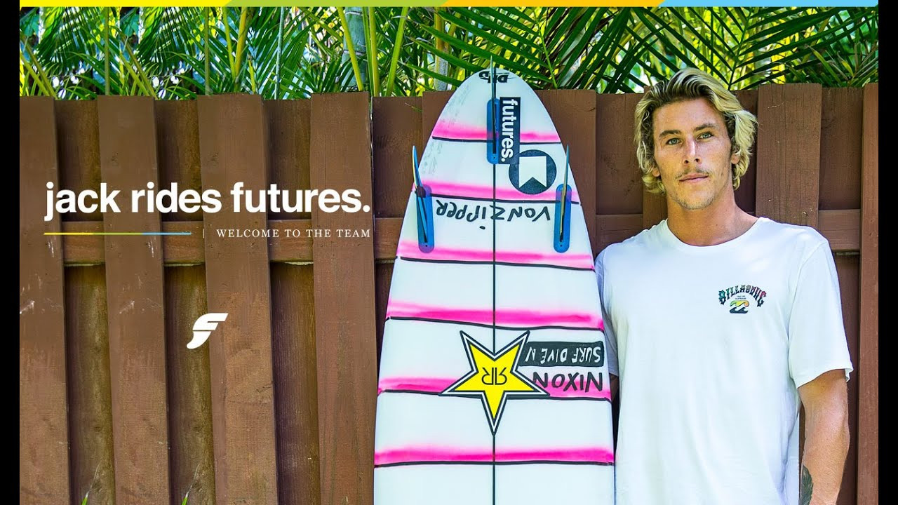 Futures is proud to announce the signing of one Australia’s top emerging talents, Currumbin’s Jack Freestone. The 22 year old, two time WSL World Junior Champion officially joins the team after having ridden the Futures system and fins over the past year. Coming off his most successful year of competition on the World Qualifying Series in 2014, Freestone is excited about the new opportunity to enhance his equipment.<br /><br />“I love the Futures system, it’s strong and you can really feel the connection of the fins to the board,” said Freestone. “In all conditions, having that positive drivey feeling is key to gaining speed, which is critical. I’m looking forward to working with the designers to develop some new options to really suit my needs. I’m so psyched to be part of the team.”<br /><br />Already in 2015 Freestone has just put the finishing touches on a starring role in filmmaker Kai Neville’s latest release, Cluster. His segment in the film is chock full of the high-flying, high-risk surfing that has become his trademark. This is the highest profile segment that Jack’s released to date, and surely just the first of many to come.<br />Jack rides DHD surfboards shaped by Darren Handley. His signature model, the DX1 is available through DHD retailers, with the Futures system included.<br /><br />Jack rides Futures. Welcome to the Team.