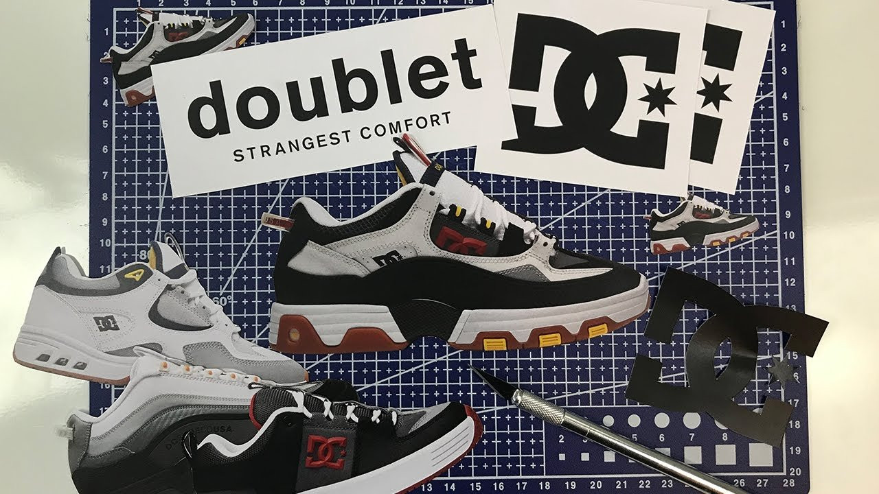 DC IS PROUD TO PARTNER WITH JAPANESE LUXURY-MEETS-AVANT-GARDE STREETWEAR LABEL DOUBLET TO CREATE A MAJESTIC HYBRID OF THREE OF DC'S MOST ICONIC STYLES. THE LYNX OG, KALIS OG, AND LEGACY OG GET LAYERED UP IN THE DC X DOUBLET HYBRID.