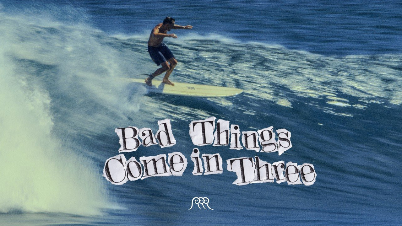 Bad Things Come in Three is the latest example of Harrison Roach’s search for authenticity.<br />In this creative short by Finlay Woods, we’re presented with his unique vision for surf-travel vis-à-vis surf-design. Set in Indonesia, the single fin, twin, and thruster, provide a platform through which to appreciate surfing’s inherent boundaries, and how they can be challenged.Bad Things Come in Three. Trim hard, push harder.<br /><br />- Film/Edit by<br />Finlay Woods (https://www.instagram.com/finlaywoods)<br /><br />- Featuring<br />Harrison Roach (https://www.instagram.com/harrisonsan)<br /><br />- Supported by<br />Creatures of Leisure (https://www.instagram.com/creaturesofleisure)<br />Thomas Surfboards (https://www.instagram.com/thomassurfboards)<br />Roark (https://www.instagram.com/roark)<br /><br />- Water Cinematography by<br />Andy Gough (https://www.instagram.com/andygough_)<br /><br />- Graphics by<br />Jarrod Saville (https://www.instagram.com/soldout.exp)<br /><br />- Location<br />Indonesia<br /><br /><br />🔗Follow us on<br />Website: https://nobodysurf.com<br />Shop: https://shop.nobodysurf.com<br />App: https://nobody.surf/Download<br />Instagram: https://www.instagram.com/nobody_surf/<br /><br />#surfing #nobodysurf #Indonesia<br /><br />*****<br />NobodySurf / reblue Inc. has official rights to distribute this video on YouTube.<br />For inquiries, please get in touch with info@nobodysurf.com.<br /><br />© 2015 - 2025 NobodySurf / reblue Inc. All Rights Reserved.