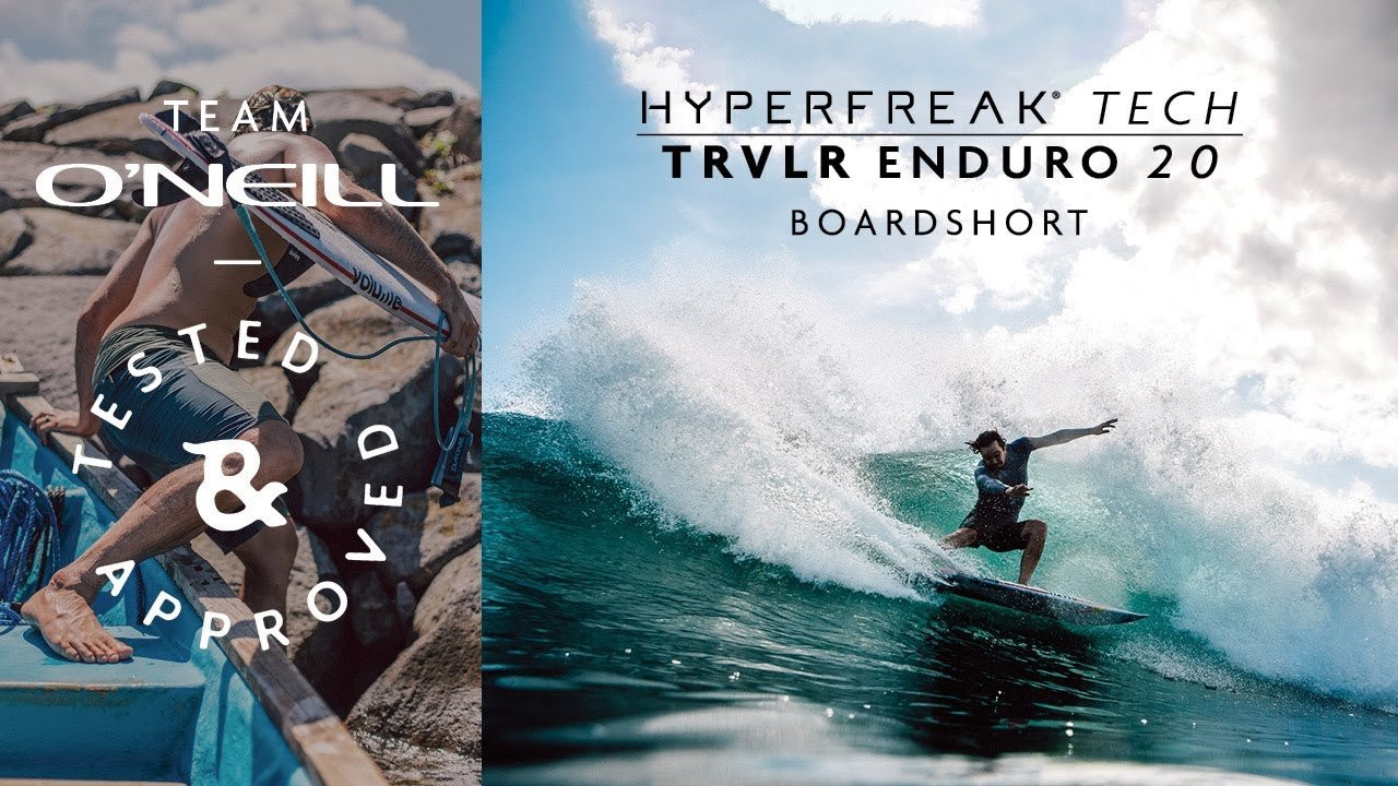 Tough and Timeless. The all new Hyperfreak Tech TRVLR Enduro is the ultimate blend of durability and performance. Cordura® Fabrication provides the comfort and resilience needed to lengthen your sessions and boardshort life, while Hyperfreak 4-way stretch fabrication provides the perfect fit and flexibility. Tested by Jordy Smith himself, this is the Hyperfreak Tech TRVLR Enduro.<br /><br />SHOP NOW: https://us.oneill.com/collections/mens-performance-boardshorts/products/sp4106001-olv-hyperfreak-tech-trvlr-enduro-2<br /><br />Explore our new collection here: http://bit.ly/oneill-new-arrivals<br />Subscribe to our channel here: http://bit.ly/oneill_youtube<br />Sign up for the latest gear & happenings here: http://bit.ly/oneill-sign-up<br /><br />#firstnameinthewater #designedforthedestination