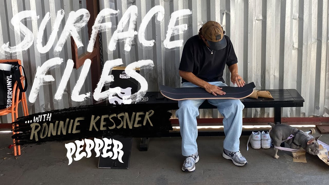 Ronnie Kessner breaks down his grip process, while blessing us with some immaculate flatground in our latest "Surface Files"<br />Ronnie rides our Pepper G5 Black grip. <br />Available at mesaskatesupply.com