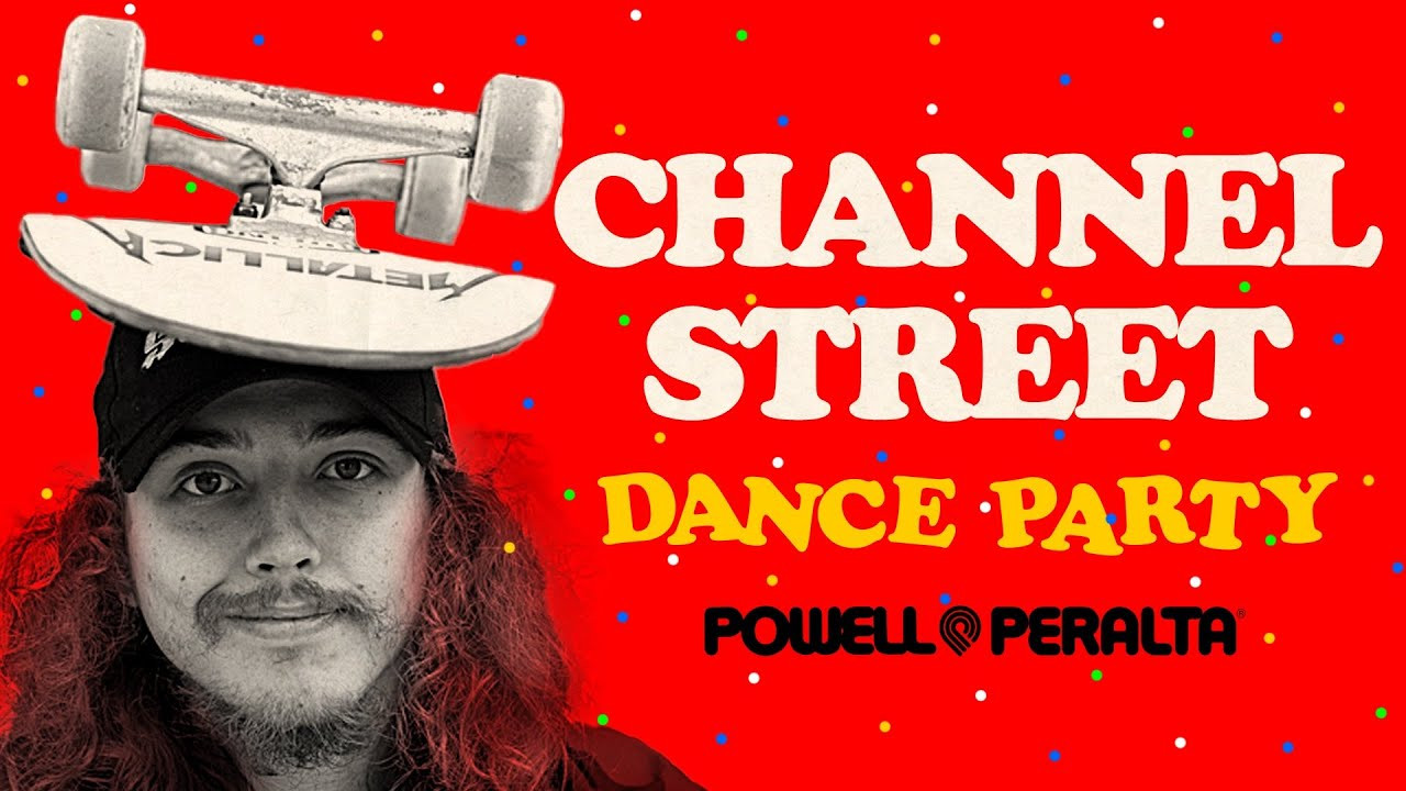 Channel Street Dance Party with Steve Caballero, Andy Anderson, Kiko Francisco, Sakura Yosozumi, Matthew Wilcox, Phil Dulude, AJ Nelson, Christopher Hiett, Zach Doelling, Cody Heil, Mason Merlino, Landon Belcher, Gunjo Shiji, Shion Suganami, and Soya Inomata.<br />Filmed Deville and Kenny<br /><br />https://powell-peralta.com/
