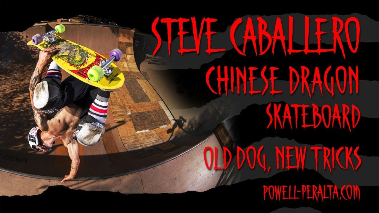 'Old Dog, New Tricks' with the Steve Caballero 'Chinese Dragon' Skateboard! <br /><br />Featuring: @ZachDoelling, @ChristopherHiett., John Bradford, Vincent Luevanos, Craig Edwards, Julian Jeang-Agliardi, Ray Corey, Cy Romano, Darrius Hutton, Héricles Fagundes, and AJ Nelson. Filmed by Deville.<br /><br />https://powell-peralta.com/<br /><br />Steve Caballero 'Chinese Dragon' Skateboard<br />10" x 30"<br />15" Wheelbase<br />3.875" Nose<br />7" Tail