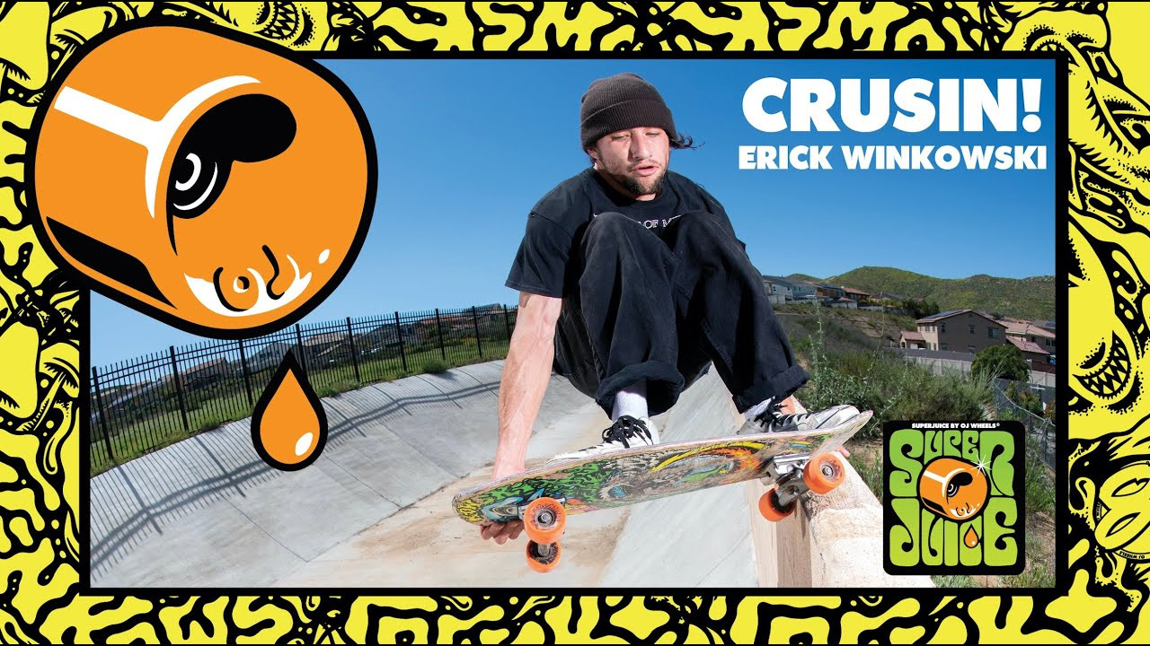 WARNING: This Cruisin' Is Likely to Melt Your Grey Matter.<br /><br />You asked and Winkowski delivered... Take a seat and watch Erick blaze all terrains across San Diego on his trusty Super Juice. Between the tricks and spot selection, this 'Cruisin' is guaranteed to make you grab your crew and hit the streets. <br /><br />Filmed by: Hector Corral<br /><br />Learn More About Super Juice and OJ Wheels Here: http://bit.ly/ShopOJWheelsFF<br /><br />What''s the deal with Super Juice? Super Juice is the evolution of OJ's super classic Hot Juice cruiser wheel! Straight out of lab, Super Juice features a new reinforced core and completely redesigned chip-resistant shape, all on OJ's classic ultra buttery 78a urethane. Cop a set and hit the crust!<br /><br />OJWheels.com | #OJWheels<br /><br />Instagram: @ojwheels<br />Facebook: facebook.com/ojwheels<br />Twitter: @ojwheels<br />Snapchat: oj_wheels