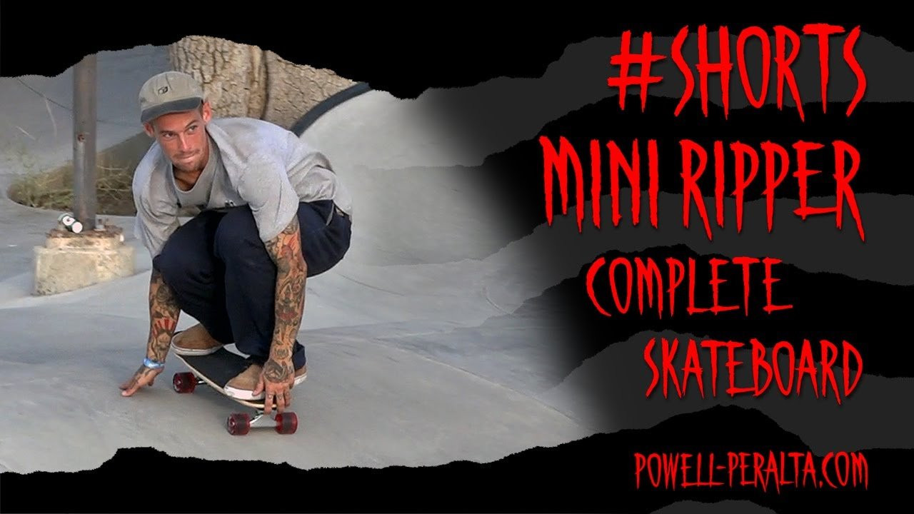 Here's Craig Edwards and @ChristopherHiett. with the Mini Ripper Complete, at @WoodwardWestCamp.<br />7.5” x 24”<br />59mm 80A SHR Wheels<br />@minilogo Trucks<br />Mini Logo Bearings<br /><br />More Details here https://www.skateone.com/powell-peralta-mini-ripper-blue-complete-skateboard-7-5-x-24