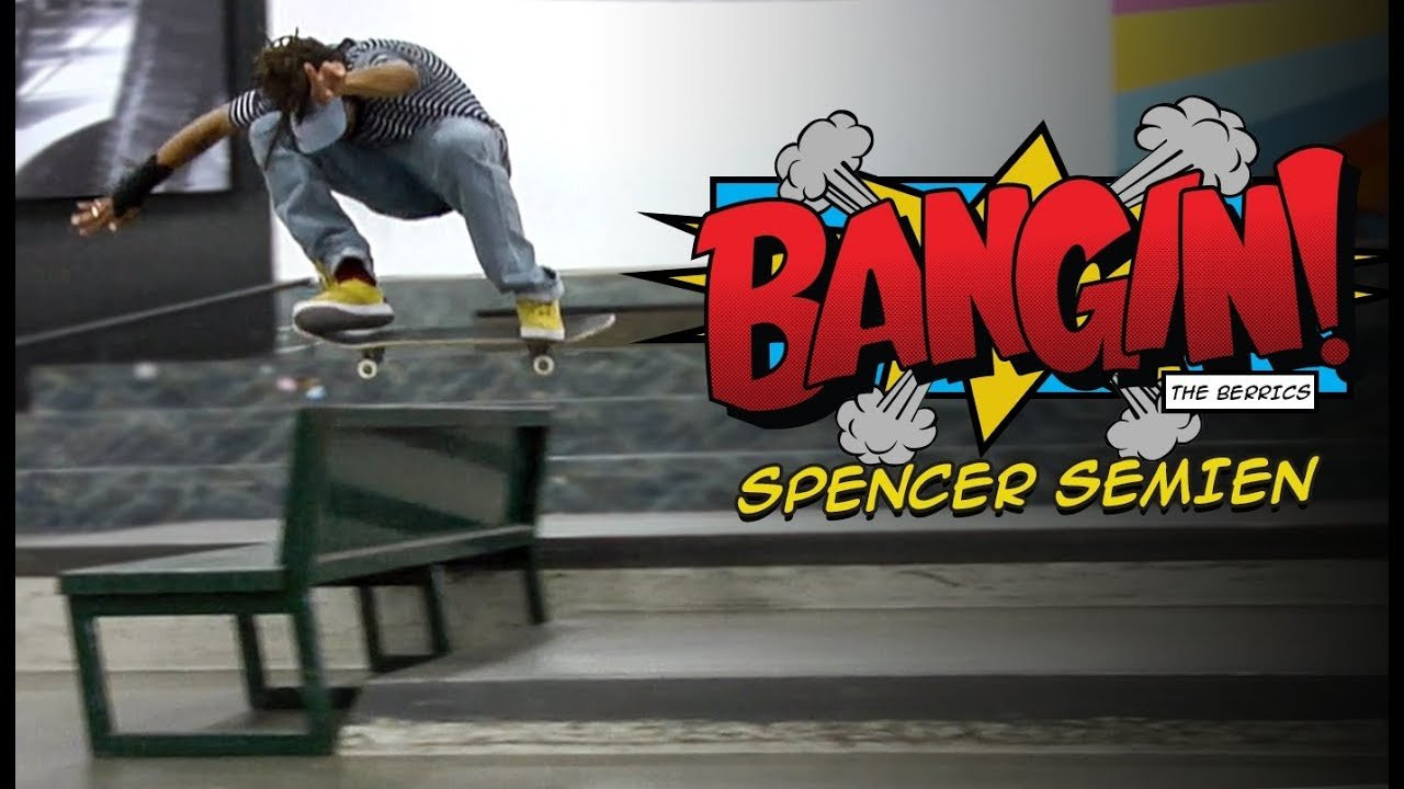 Subscribe to The Berrics 👉http://bit.ly/TheBerricsYoutube<br /><br />Los Angeles's Spencer Semien filmed his Bangin' in record time, getting creative as always. And that pop? Spencer for higher.<br /><br />Daily Videos and more: http://theberrics.com<br />Like The Berrics on Facebook: http://fb.com/berrics<br />Follow The Berrics on Instagram: http://instagram.com/berrics<br />Follow The Berrics on Twitter: http://twitter.com/berrics