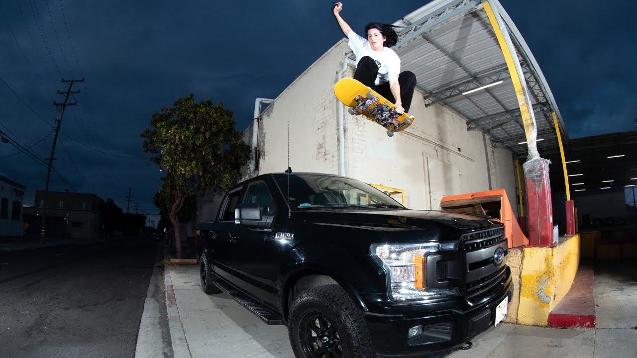 Jump your truck? What could go wrong? Nicole is always on her Evel Knievel type stunts and we’re here for it.<br /><br />Her new “Pig Romp” collection is headed to local skate shops now including an 8.25” TRUE FIT MOLD, 9.75” Romper Shape, and Trucker Hat.<br /><br />https://www.realskateboards.com/summer-2024/