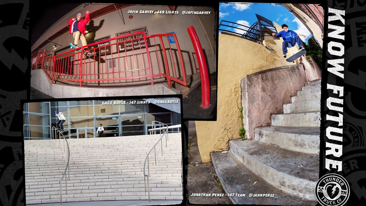 Jafin Garvey. Jonathan Perez. Gage Boyle. Thunder Trucks. Know Future. Know Control.<br /><br />https://www.instagram.com/jafingarvey/<br />https://www.instagram.com/jahnperez_/<br />https://www.instagram.com/gageboyle/<br /><br />http://www.thundertrucks.com/<br />https://www.instagram.com/thundertrucks/<br />http://facebook.com/thundertrucks<br />https://twitter.com/thundertrucks