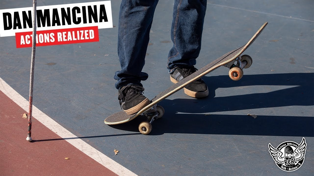 Dan Mancina is no different than any skateboarder - he loves every second of it and doesn't let anything get in his way. While losing his eyesight at the age of 23 due to a degenerative eye disease called Retinitis Pigmentosa cast a spotlight on him in the skateboard community, he was already a strong part of it. After the first time he skated with the Real Team he was instantly a part of the crew. With Dan's help we worked on a special Actions REALized board designed specifically for the visually impaired. <br /><br />Learn more about Dan's story on https://www.actionsrealized.com.