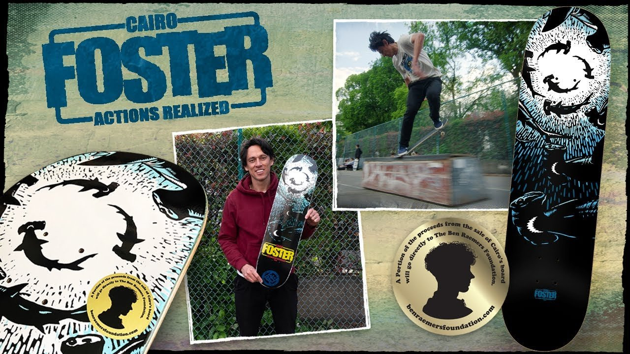 When we first asked Cairo Foster what he thought about doing a re-issue of his ‘Hammerhead’ graphic he suggested making it an Actions REALized with a portion of the proceeds going directly to The Ben Raemers Foundation to continue their work for suicide prevention and mental health advocacy in skateboarding and beyond.<br /><br />We recently took a trip down memory lane with Cairo in Portland to learn more about the project and skate "The Courts”… Cairo hasn’t missed a step!<br /><br />Get a closer look at the boards and learn more at https://actionsrealized.com