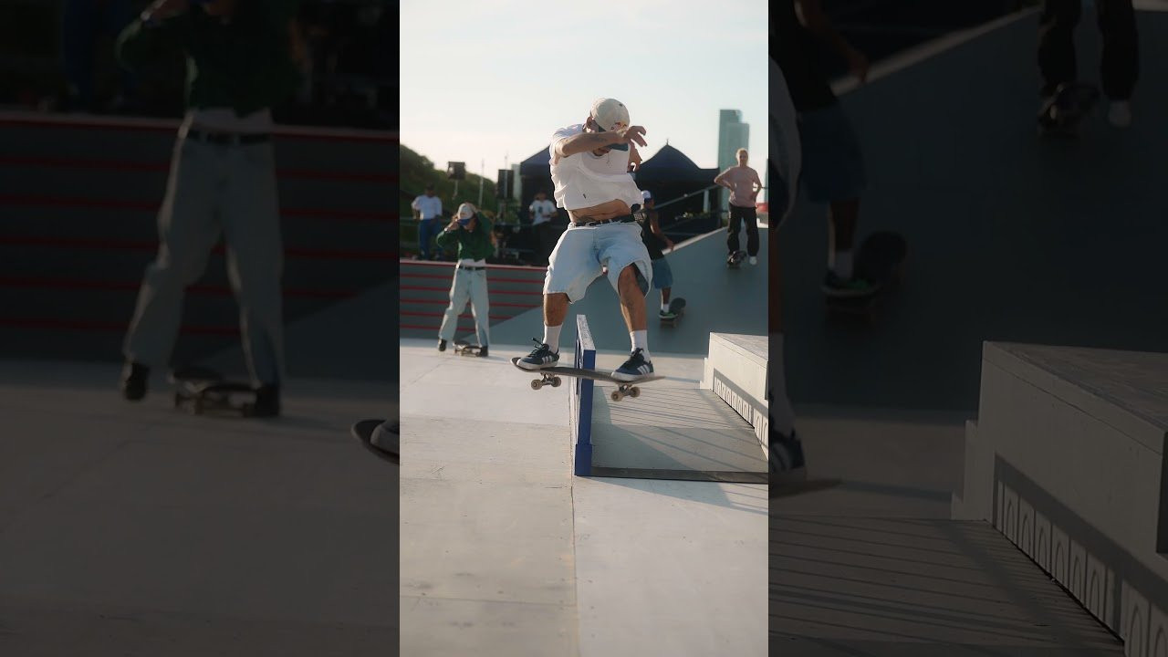 Angelo Caro making it look too easy but it isn't. #skateboarding #tricks #rail