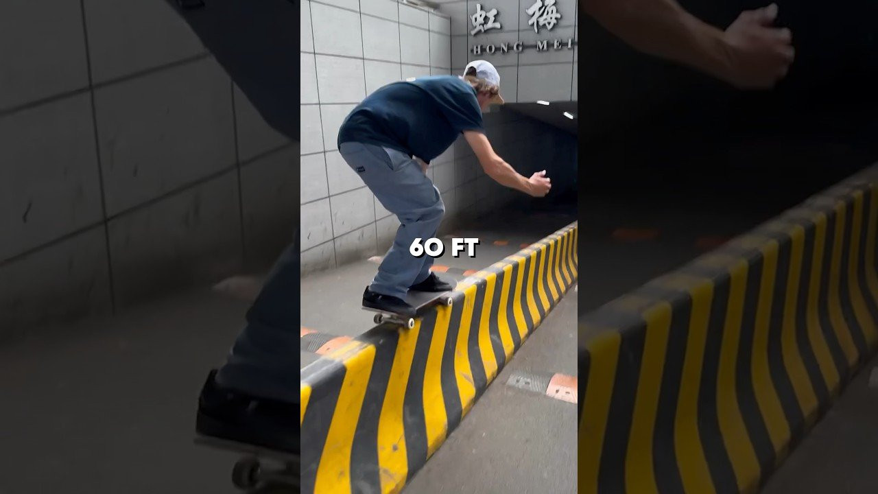 😳 Ryan Decenzo locks into a long distance 50-50 with zero margin for error. As seen in The Red Dragons 'A Week Or So In... Shanghai', which you can find right now on their YouTube channel!<br />#skateboarding