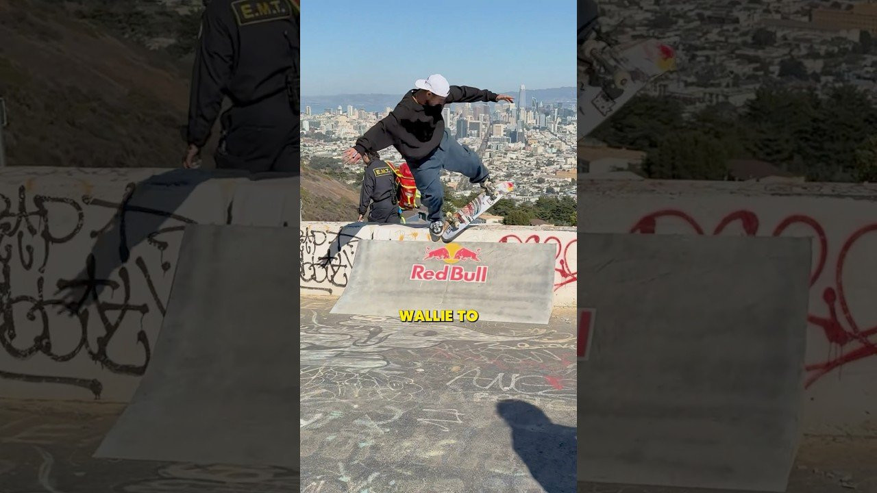 🏙️ TJ Rogers gives us a full line through the #RedBullSkyLine course in Twin Peaks, San Francisco! #skateboarding