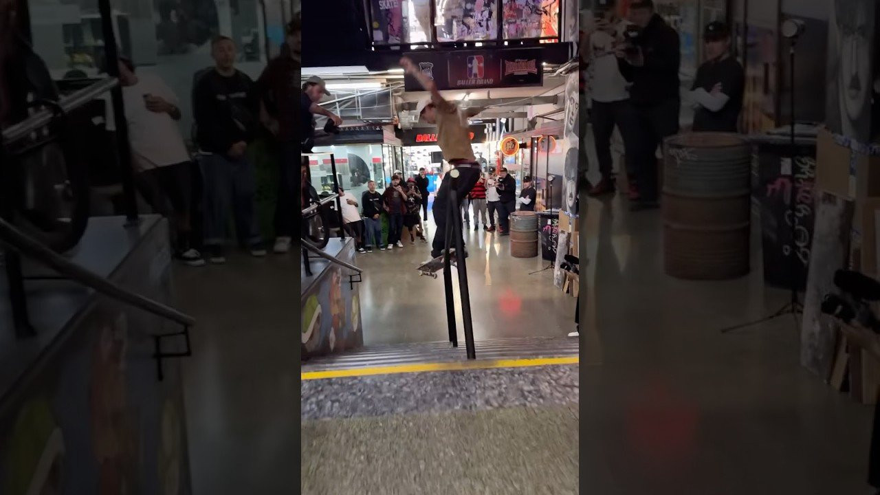 💯 The boys shutting down the mall rail in Buenos Aires, Argentina last week!<br />#RedBullDropInTour