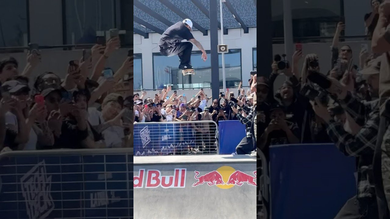 🇨🇱 Muchas gracias Santiago!<br /> That's a wrap on the Red Bull Drop In Tour of South America! Thank you to all the fans that showed up to all the demos with so much love and most importantly thank you skateboarding. ❤️<br />#RedBullDropInTour