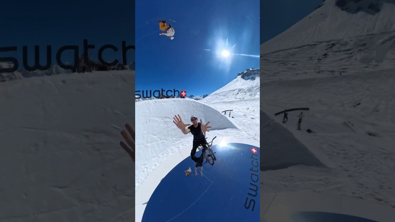 🎿: @MaxMoffattt 🚲: @MatthiasDandoisOfficial<br />📍: @SwatchNines 🎥: @insta360