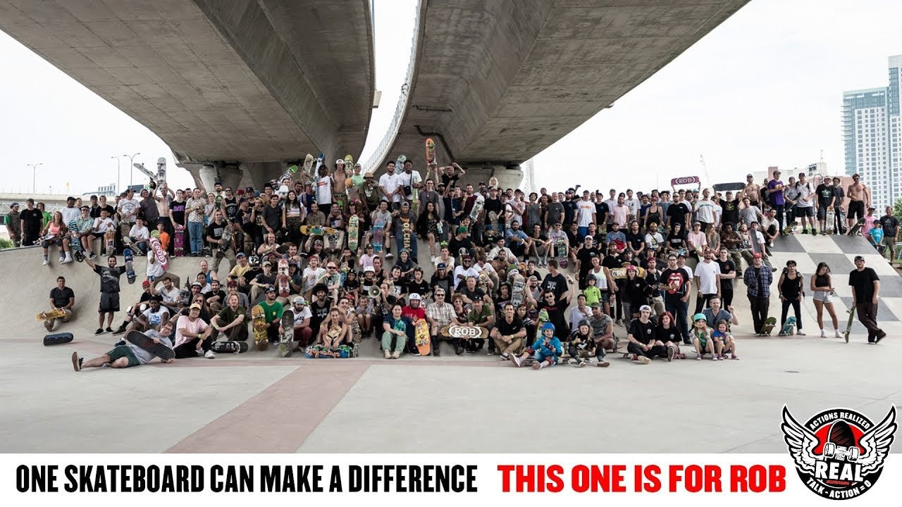 "Each year the Roll for Rob event brings together the skateboarding community from all over to show our support of Rob Pontes and his family."<br /><br />"It is truly amazing to see how many skaters came together to help out a fellow skater. Every year the number of supporters grow and the reach we have gets stronger, so we knew we had to make the 4th Roll for Rob our best one yet! Thank you Skateboarding and Skateboarders for all the support." <br /><br />- Andrew Kim (DLX East Coast Sales Rep)<br /><br />A portion of the proceeds from the Roll For Rob benefit decks go directly to Rob Pontes and his family to help them through his treatment for ALS.<br /><br />For more info on the events and to find out how you can support Roll For Rob visit : www.actionsrealized.com