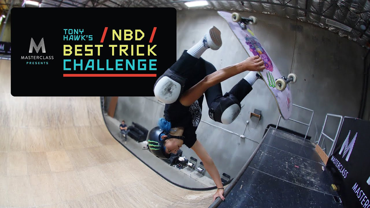 Voting closed. <br /><br />Here are all the best tricks…it’s time to watch and cast your votes for best male and best female tricks in the MasterClass presents Tony Hawk’s NBD/Best Trick Challenge. <br /><br />Watch Tony Hawk's Masterclass here: <br />https://www.masterclass.com/classes/tony-hawk-teaches-skateboarding<br /><br />Ride Channel brings you original content every week featuring top shows such as Shoe Review, Free Lunch, Spencer Nuzzi Basics as well as exclusive interviews, events, contests, parts, premieres, and a whole lot more at: http://theridechannel.com/<br /> <br /> SUBSCRIBE to RIDE: http://bit.ly/HZ9Dau<br /> Like RIDE on FACEBOOK: http://facebook.com/ridechannel<br /> Follow RIDE on INSTAGRAM: http://instagram.com/ridechannel<br /> Follow RIDE on TWITTER: http://twitter.com/ridechannel<br /> Check out the RIDE WEBSITE: http://theridechannel.com/