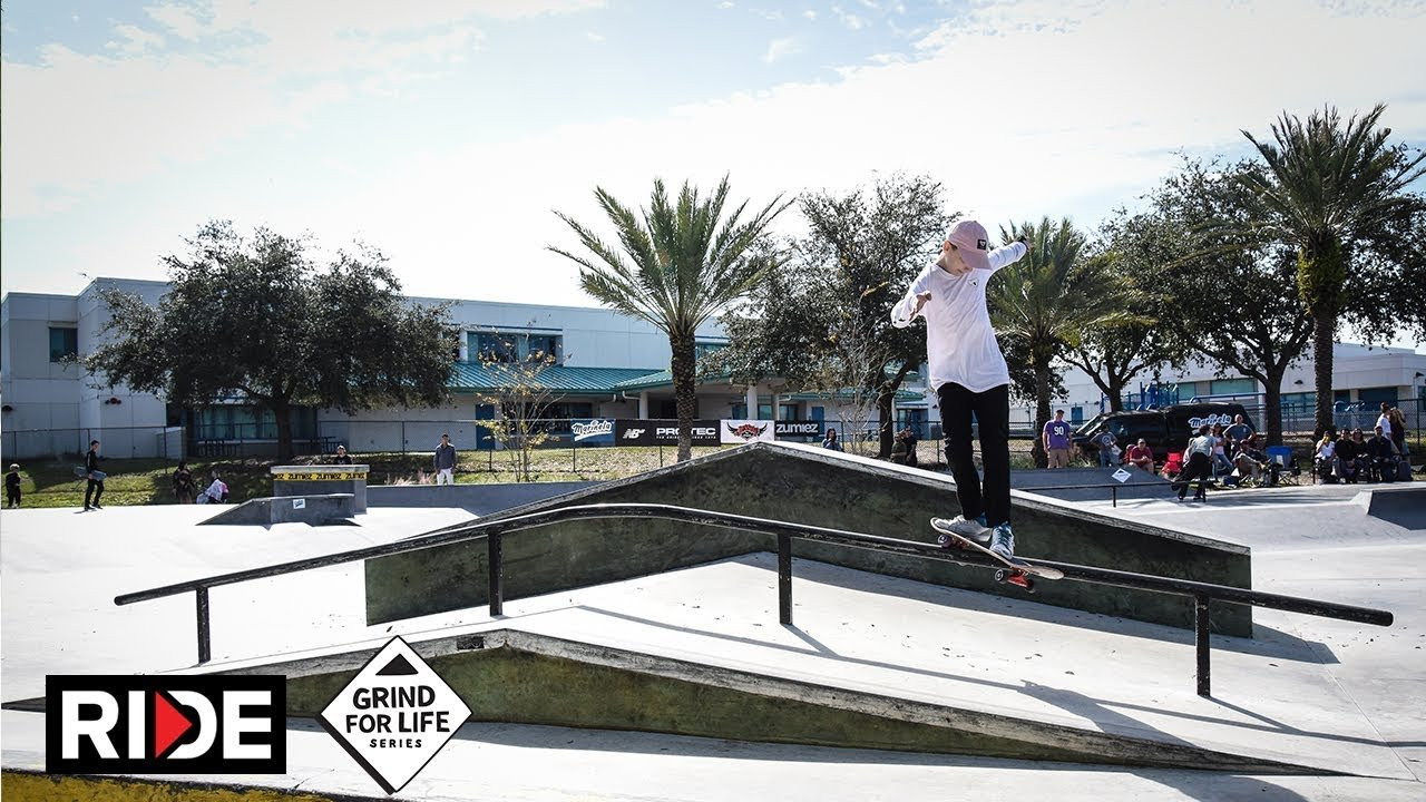 St Pete, Florida was the first stop of the year for the Grind for Life Series Presented by Marinela, an all ages skateboarding contest series in both bowl and street. Check the full results, rankings, and future stops at http://GFLSeries.com<br /><br />Ride Channel brings you original content every week featuring top shows such as Shoe Review, Free Lunch, Spencer Nuzzi Basics as well as exclusive interviews, events, contests, parts, premieres, and a whole lot more at: http://theridechannel.com/<br /><br />SUBSCRIBE to RIDE: http://bit.ly/HZ9Dau<br />Like RIDE on FACEBOOK: http://facebook.com/ridechannel<br />Follow RIDE on INSTAGRAM: http://instagram.com/ridechannel<br />Follow RIDE on TWITTER: http://twitter.com/ridechannel<br />Check out the RIDE WEBSITE: http://theridechannel.com/