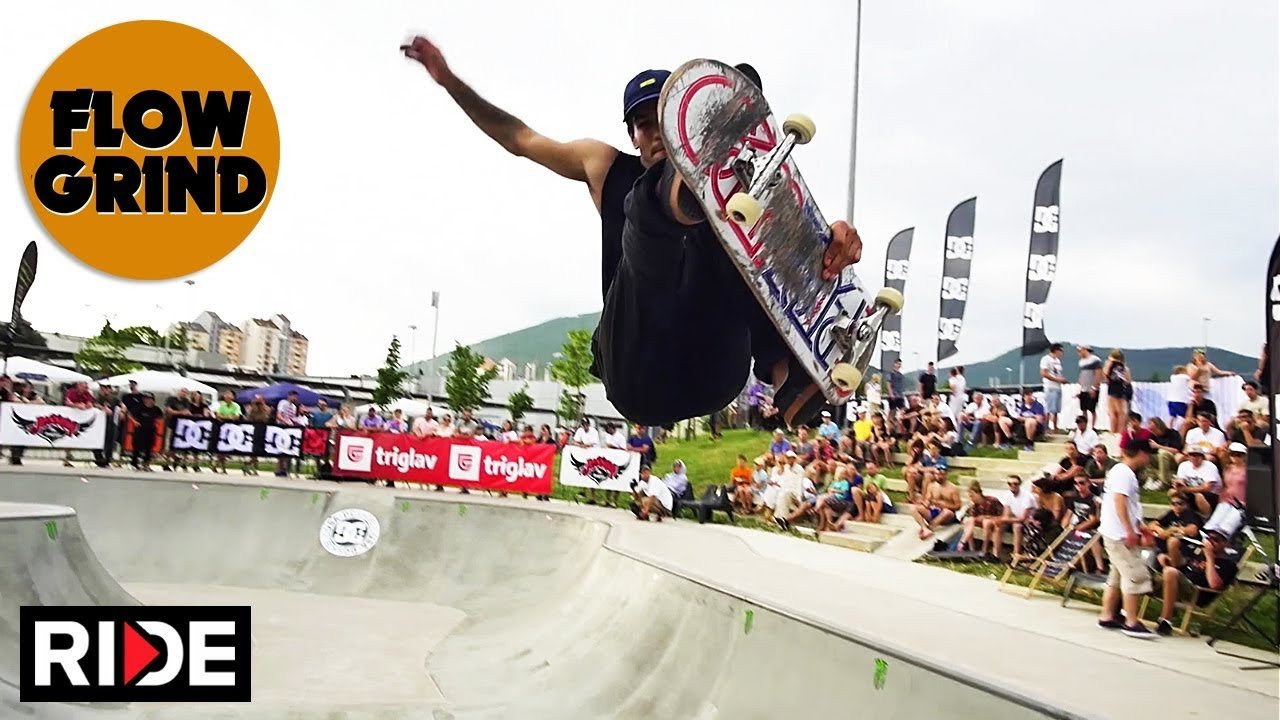 Flowgrind International Skateboarding Contest<br />Nova Gorica, Slovenia, June 7 - 10, 2018<br /><br />Flowgrind 2018 was six different events during four days of skateboarding; Best Line, Best Bowl, Women Street, Men Street, AM Street and Double Set Best Trick contests. Best Line happened in the center plaza of Nova Gorica; Switzerland’s Simon Stricker hit it the hardest, with flip-in and flip-out of every trick. Canada’s Andy Anderson and Argentina’s Sandro Moral both destroyed the bowl, winning the cash. Poland’s Agata Halikowska killed it in the skatepark and won the Women’s Street category. Sweden’s Kristoffer Kroon got 1st in AM Street contest. Argentina’s Matias Dell Olio was on fire the whole weekend and got 1st in the Men Street contest and also won the Double Set Best Trick with a Switch Kickflip BS Lipslide. Good times everyone, thank you for coming out and see you next year!<br />#flowgrindcontest<br /><br />Skaters in Montage: Andy Anderson, Aaron Jago, Douwe Macare, Alex Decunha, Mauro Iglesias, Matias Dell Olio, Zander Gabriel, Simon Stricker, Sandro Moral, David Bachl, Santino Exenberger and Chris Khan.<br /><br />Flowgrind 2018 sponsors: Monster Energy, DC Shoes, Telekom Slovenije, Jessup Griptape, Obsešen, 19.91 Denim, Shoe Goo, Sugar Skate Co., Graw Jump Ramps, Wicked Audio, Hotshot Handle, Embisi Skateboarding, Kult Eyewear, Rolka Skateshop, Relax Crew Skate Co., Keitre Skateboards, Fingerbear Fingerboards, Nox Clothing, SGB Tatuaggi, Reservoir Dogs Brewery, The Boardr, Ride Channel, Perla, Casinò & Hotel, Triglav Group, E3 Energy Ecology Economy doo, T-NET doo, AGM, A-media, Arctur doo, Leone Ice Cream and Concrete Skate Parks.<br /><br />Camera: Urban Kosir, Marko Vuletic<br />Edit: Urban Kosir<br /><br />Flowgrind Online:<br />WEBSITE: http://flowgrindcontest.com/<br />FACEBOOK: https://www.facebook.com/flowgrindcontest/<br />INSTAGRAM: https://www.instagram.com/flowgrindcontest/<br /> <br />Ride Channel brings you original content every week featuring top shows such as Shoe Review, Free Lunch, Spencer Nuzzi Basics as well as exclusive interviews, events, contests, parts, premieres, and a whole lot more at: http://theridechannel.com/<br /><br />SUBSCRIBE to RIDE: http://bit.ly/HZ9Dau<br />Like RIDE on FACEBOOK: http://facebook.com/ridechannel<br />Follow RIDE on INSTAGRAM: http://instagram.com/ridechannel<br />Follow RIDE on TWITTER: http://twitter.com/ridechannel<br />Check out the RIDE WEBSITE: http://theridechannel.com/