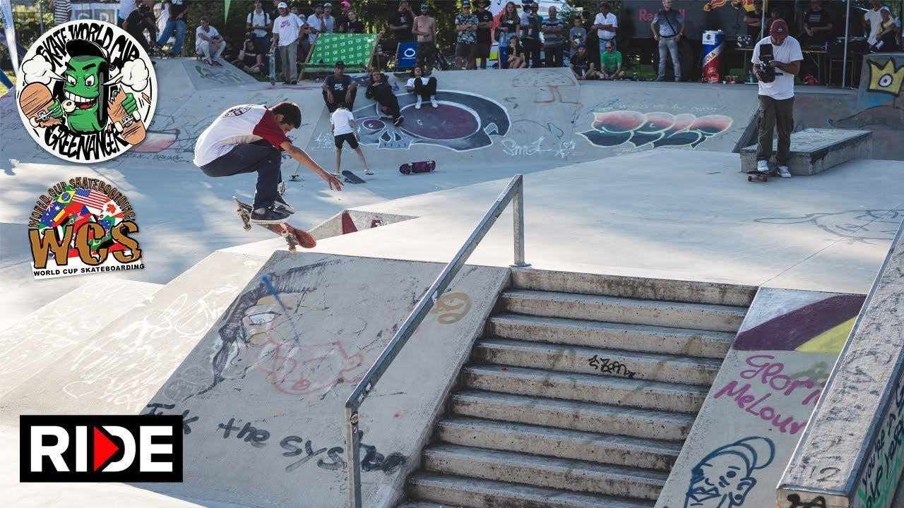 Blue Tomato Best Trick gave us some insane level of tricks, where Angelo Caro from Peru took the win with backside 180 to fakie nosegrind to lipslide 270 out. As always one mental combo was done out of regular time. It was Austrian tech master Patricc Wolf with a 360 kickflip to nosemanual to a nollie kickflip out over 8 stairs! Well how about that?!!! Congrats to everyone involved though. Once again great sesh!<br /><br />Skaters:<br />Daisuke Ikeda<br />Angelo Caro<br />Matias Dell Olio<br />Joseph Garbaccio<br />Nassim Lachhab<br />Marcel Rieger<br />Bruno Senra<br />Simon Rieder<br />Patricc Wolf<br /><br />Check out all media coverage on RIDE and follow along @wcsgraz #wcsgraz and @wcs_worldcupskateboarding #worldcupskateboarding<br /><br />For more information, please visit:<br />https://www.facebook.com/WCSGraz/<br /><br />or<br /><br />http://www.wcsk8.com/archives/2018-results/976-graz-skate-world-cup-2018-results<br /><br />Camera:<br />Kristijan Stramic (www.kristijanstramic.com)<br />Domen Dajcman<br />Tomaz Praunseis<br /><br />Editor:<br />Kristijan Stramic<br /><br />Music:<br />Big Malk<br />"Blog World"<br /><br />Ride Channel brings you original content every week featuring top shows such as Shoe Review, Free Lunch, Spencer Nuzzi Basics as well as exclusive interviews, events, contests, parts, premieres, and a whole lot more at: http://theridechannel.com/<br /><br />SUBSCRIBE to RIDE: http://bit.ly/HZ9Dau<br />Like RIDE on FACEBOOK: http://facebook.com/ridechannel<br />Follow RIDE on INSTAGRAM: http://instagram.com/ridechannel<br />Follow RIDE on TWITTER: http://twitter.com/ridechannel<br />Check out the RIDE WEBSITE: http://theridechannel.com/
