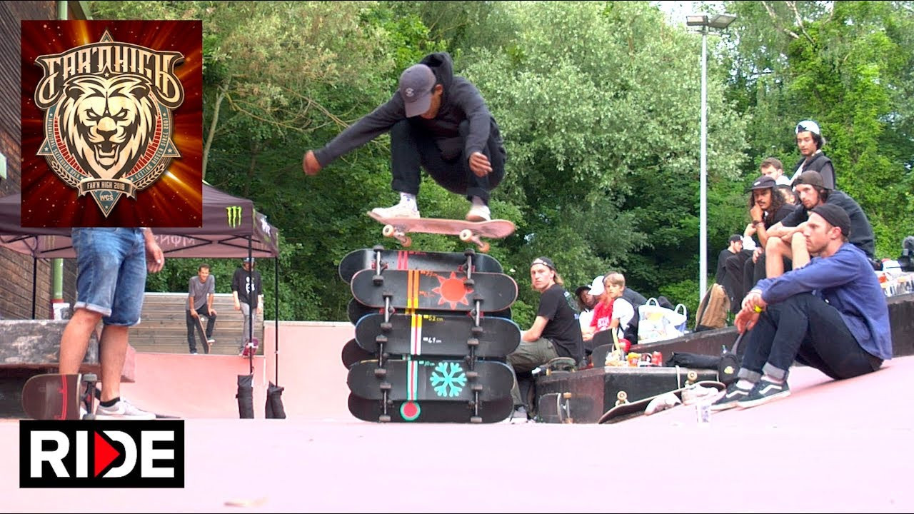 Two days of Qualifiers at Far N' High 2018 saw some amazing tricks from an international squad of skaters. Plus sprinkle in a high flip contest and a Ledge + Rail best trick. A lot of heavy tricks went down, the level of skating goes up every year.<br /><br />Ride Channel brings you original content every week featuring top shows such as Shoe Review, Free Lunch, Spencer Nuzzi Basics as well as exclusive interviews, events, contests, parts, premieres, and a whole lot more at: http://theridechannel.com/<br /><br />SUBSCRIBE to RIDE: http://bit.ly/HZ9Dau<br />Like RIDE on FACEBOOK: http://facebook.com/ridechannel<br />Follow RIDE on INSTAGRAM: http://instagram.com/ridechannel<br />Follow RIDE on TWITTER: http://twitter.com/ridechannel<br />Check out the RIDE WEBSITE: http://theridechannel.com/