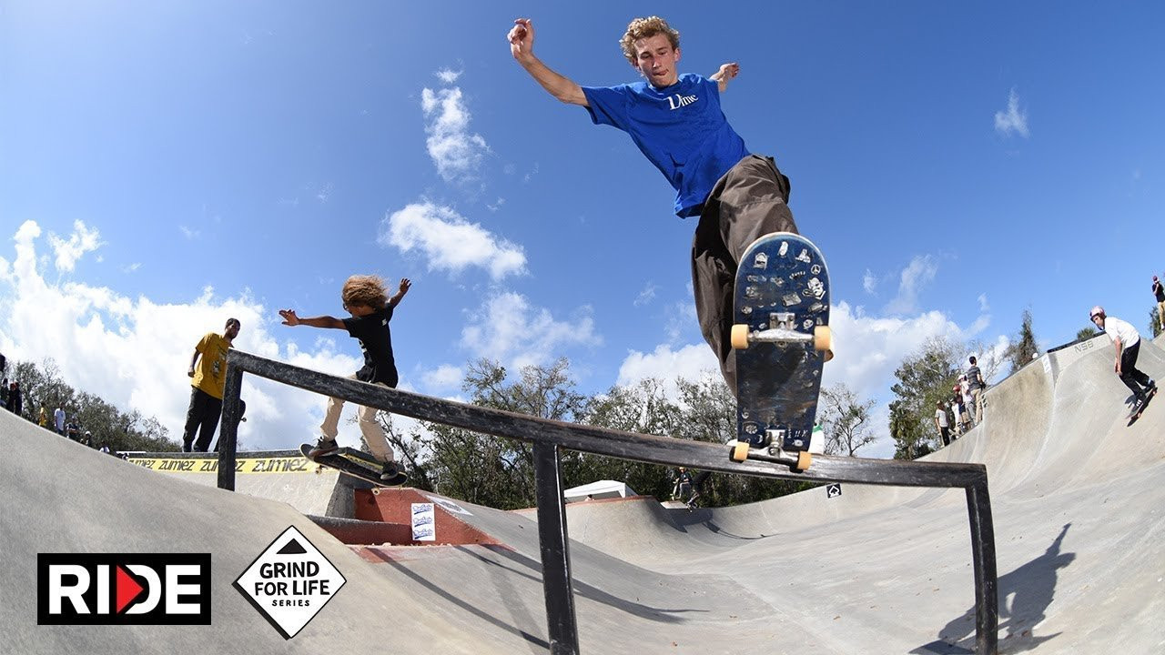 New Smyrna Beach, Florida was our second stop of the year for the Grind for Life Series Presented by Marinela, an all ages skateboarding contest series in both bowl and street. We're doing 12 across the United States this year. Check the full results, rankings, and future stops at http://GFLSeries.com<br /><br />Ride Channel brings you original content every week featuring top shows such as Shoe Review, Free Lunch, Spencer Nuzzi Basics as well as exclusive interviews, events, contests, parts, premieres, and a whole lot more at: http://theridechannel.com/<br /><br />SUBSCRIBE to RIDE: http://bit.ly/HZ9Dau<br />Like RIDE on FACEBOOK: http://facebook.com/ridechannel<br />Follow RIDE on INSTAGRAM: http://instagram.com/ridechannel<br />Follow RIDE on TWITTER: http://twitter.com/ridechannel<br />Check out the RIDE WEBSITE: http://theridechannel.com/