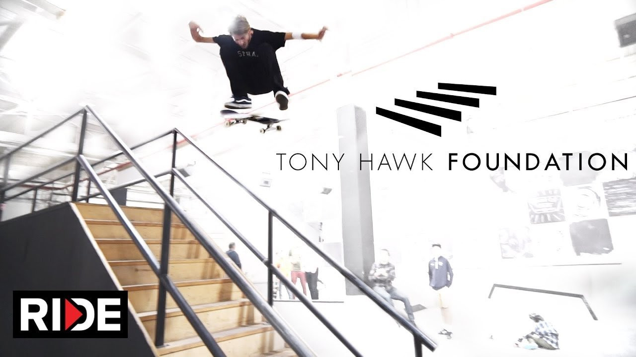 Tony Hawk and an all-star crew traveled to New York and New Jersey in October to skate and hang out with supporters of the Tony Hawk Foundation, which has helped fund more than 500 skateparks across the U.S. The session, which started at Brooklyn’s House Of Vans Skatepark and ended at a private bowl in rural New Jersey, featured Tony, Lizzie Armanto, Amelia Brodka, Ben Raybourn, Jordyn Barratt, Alec Beck, Sebo Walker, Aaron “Jaws” Homoki, Brad McClain, Elliot Sloan, Mike McGill, Kevin Staab, and Shawn Hale. Jump in on this private session and see what happens when a crew like this gets together for a good cause on some amazing terrain!<br /><br />Ride Channel brings you original content every week featuring top shows such as Shoe Review, Free Lunch, Spencer Nuzzi Basics as well as exclusive interviews, events, contests, parts, premieres, and a whole lot more at: http://theridechannel.com/<br /><br />SUBSCRIBE to RIDE: http://bit.ly/HZ9Dau<br />Like RIDE on FACEBOOK: http://facebook.com/ridechannel<br />Follow RIDE on INSTAGRAM: http://instagram.com/ridechannel<br />Follow RIDE on TWITTER: http://twitter.com/ridechannel<br />Check out the RIDE WEBSITE: http://theridechannel.com/