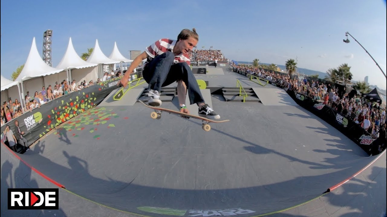 The Dew Tour AM Series just got together all the skaters who have won the AM SEARCH in their countries, to skate an amazing skatepark by the beach in Barcelona . The winner gets all expenses paid for a trip to Los Angeles to skate DEW TOUR AM. Roger Silva with his technical and switch tricks have got the first place and will enjoy some time in California in the end of the year. <br /><br />Ride Channel brings you original content every week featuring top shows such as Shoe Review, Free Lunch, Spencer Nuzzi Basics as well as exclusive interviews, events, contests, parts, premieres, and a whole lot more at: http://theridechannel.com/<br /><br />SUBSCRIBE to RIDE: http://bit.ly/HZ9Dau<br />Like RIDE on FACEBOOK: http://facebook.com/ridechannel<br />Follow RIDE on INSTAGRAM: http://instagram.com/ridechannel<br />Follow RIDE on TWITTER: http://twitter.com/ridechannel<br />Check out the RIDE WEBSITE: http://theridechannel.com/