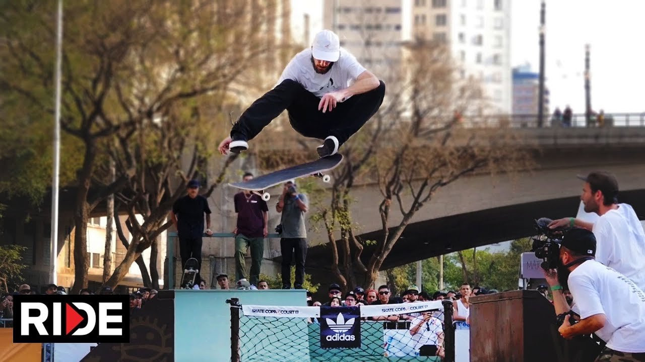 On September 16th, 2017 Vale do Anhangabaú, in São Paulo, received adidas Skate Copa Court, a memorable afternoon for Brazilian skateboarding. Rodrigo TX, Miles Silvas, Diego Najera, Klaus Bohms, Akira Shiroma, Daniel Marques and Marcelo Garcia showed up to skate. The event featured an autograph session, skateboarding game in skateshops, best line "Suicide" for amateur guests, Pro's Choice and "Black Bird."<br /><br />Ride Channel brings you original content every week featuring top shows such as Shoe Review, Free Lunch, Spencer Nuzzi Basics as well as exclusive interviews, events, contests, parts, premieres, and a whole lot more at: http://theridechannel.com/<br /><br />SUBSCRIBE to RIDE: http://bit.ly/HZ9Dau<br />Like RIDE on FACEBOOK: http://facebook.com/ridechannel<br />Follow RIDE on INSTAGRAM: http://instagram.com/ridechannel<br />Follow RIDE on TWITTER: http://twitter.com/ridechannel<br />Check out the RIDE WEBSITE: http://theridechannel.com/