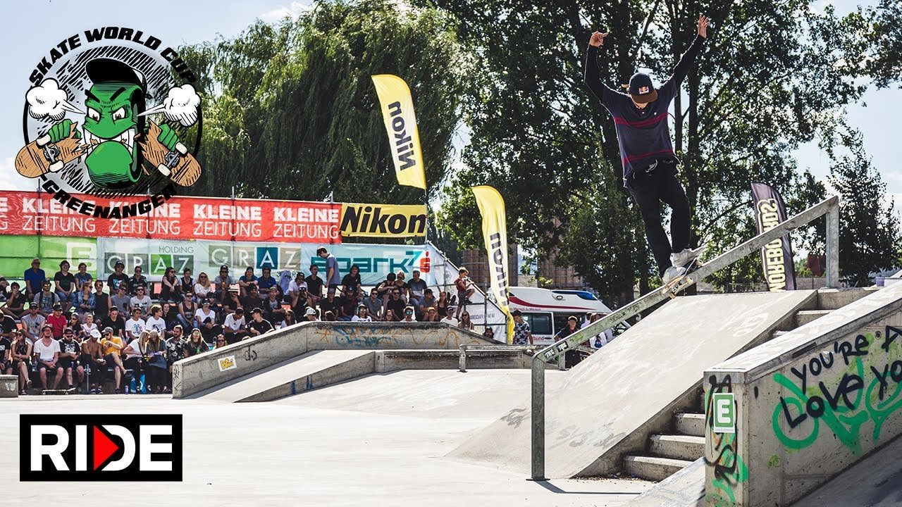 Ride Channel is the official media partner for the Skate World Cup Green Anger 2017 event taking place June 16th to 18th, 2017. Pros and Amateurs alike will have the chance to battle for the 10.000€ prize purse. The finest selection of 39 men and 10 women from 19 countries showed some great skateboarding and had a fun time hanging out.<br /><br />Check out all media coverage on RIDE and follow along @wcsgraz #wcsgraz <br /><br />For more information, please visit: <br />https://www.facebook.com/WCSGreenAnger/<br /><br />Ride Channel brings you original content every week featuring top shows such as Shoe Review, Free Lunch, Spencer Nuzzi Basics as well as exclusive interviews, events, contests, parts, premieres, and a whole lot more at: http://theridechannel.com/<br /><br />SUBSCRIBE to RIDE: http://bit.ly/HZ9Dau<br />Like RIDE on FACEBOOK: http://facebook.com/ridechannel<br />Follow RIDE on INSTAGRAM: http://instagram.com/ridechannel<br />Follow RIDE on TWITTER: http://twitter.com/ridechannel<br />Check out the RIDE WEBSITE: http://theridechannel.com/