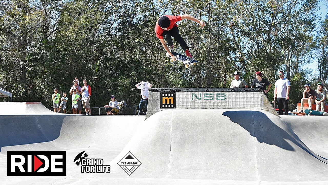 The Grind for Life Series is a national, all ages and skills series run by The Boardr which benefits the Grind for Life Organization, a 501(c)(3) non-profit that assists cancer patients with travel expenses.<br /><br />This year's first stop was in New Smyrna, Florida where 144 entries went down in 14 divisions in bowl and street skateboarding. Get the results, season rankings, schedule, and registration info at http://GFLSeries.com<br /><br />More at: http://theridechannel.com/<br /><br />SUBSCRIBE to RIDE: http://bit.ly/HZ9Dau<br />Like RIDE on FACEBOOK: http://facebook.com/ridechannel<br />Follow RIDE on INSTAGRAM: http://instagram.com/ridechannel<br />Follow RIDE on TWITTER: http://twitter.com/ridechannel<br />Check out the RIDE WEBSITE: http://theridechannel.com/