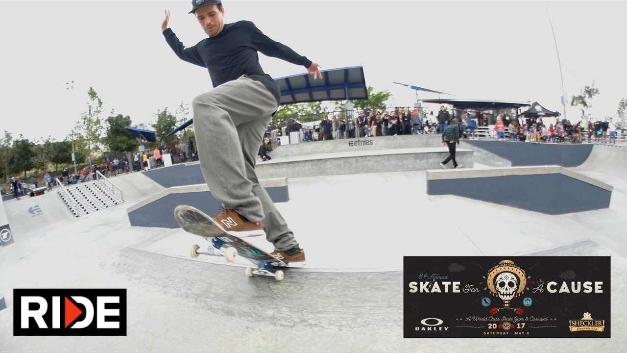 This weekend was the 8th annual Sheckler Foundation "Skate for a Cause" event held at the etnies Lake Forest skatepark. There were tons of events and ripping skating by Chris Joslin, Dave Bachinsky, Ryan DeCenzo and more.<br /><br />More at: http://theridechannel.com/<br /><br />SUBSCRIBE to RIDE: http://bit.ly/HZ9Dau<br />Like RIDE on FACEBOOK: http://facebook.com/ridechannel<br />Follow RIDE on INSTAGRAM: http://instagram.com/ridechannel<br />Follow RIDE on TWITTER: http://twitter.com/ridechannel<br />Check out the RIDE WEBSITE: http://theridechannel.com/