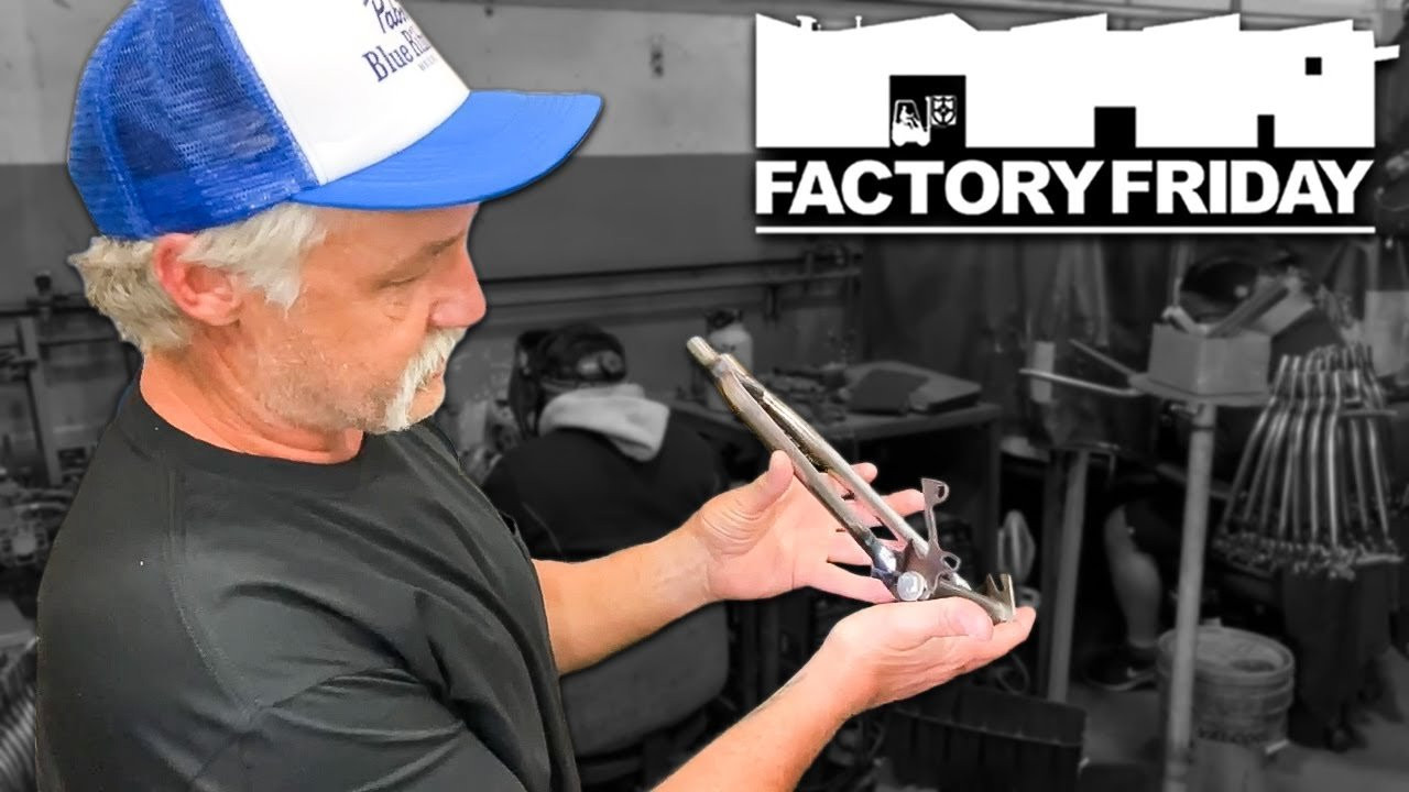 This week's episode of Factory Friday features some fire goodies coming in and going out to our friends from Circuit BMX, Empire and Profile... we see actual production Maddogs being made. Hucker hijacks the boss's bike for a spin at the Oakley Dirt Lab and then gives a breakdown on the Maddog vs. his sig. Hucker and we get the new and improved Mainline tires back in stock!<br />https://www.sandmbikes.com/product/hardgoods/rubber/mainline-tire/<br /><br />Murph shows us some new new headed to the NE for Halahan Clan consumption... a new (longer) Squib for Shane (we added 20.75 TT length to the aresenal) and some Rambler Bars for the boys to test.<br /><br />Finally, Stew stocks up on essentials as he, Damian Cespedes and Milky head off to San Fran to film with Max Miller. We sent a Misfit 12 with him because Max's daughter Serenity is ready for them pedals! https://fitbikeco.com/shop/bikes/misfit-12-cheetah/<br /><br />Thanks for watching amigos!