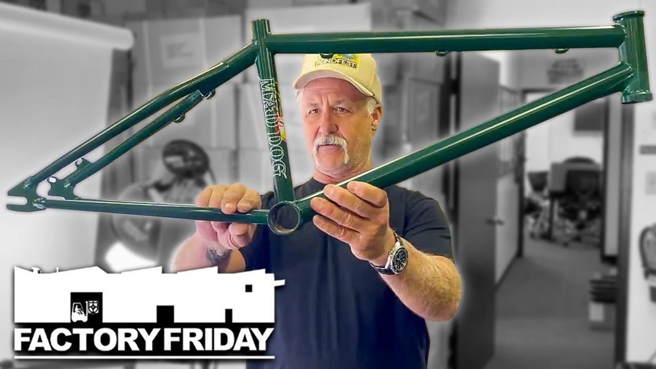 We know, we know, we've been howling 'bout this bike for a minute now, but the Mad Dog breeding project has produced a bonafied, pure-bred track/trail Alpha that the bossman is proud to put his name on! <br /><br />Run around town with Moeller as gets the Mad Dog stickers are screenprinted, the 87 gets engraved into the bottom brackets and the final prototype gets painted OG green. From there, Balls builds it up and Moeller takes it for a run in the wild.<br /><br />The Mad Dog frame is available for per-order through Sunday. So if you are after a specific TT size/color place a pre-order this weekend. Not all sizes/colors will be put into production for stock.<br /><br />'https://www.sandmbikes.com/product/hardgoods/frames/mad-dog-frame/<br /><br />Till next week dawgs!