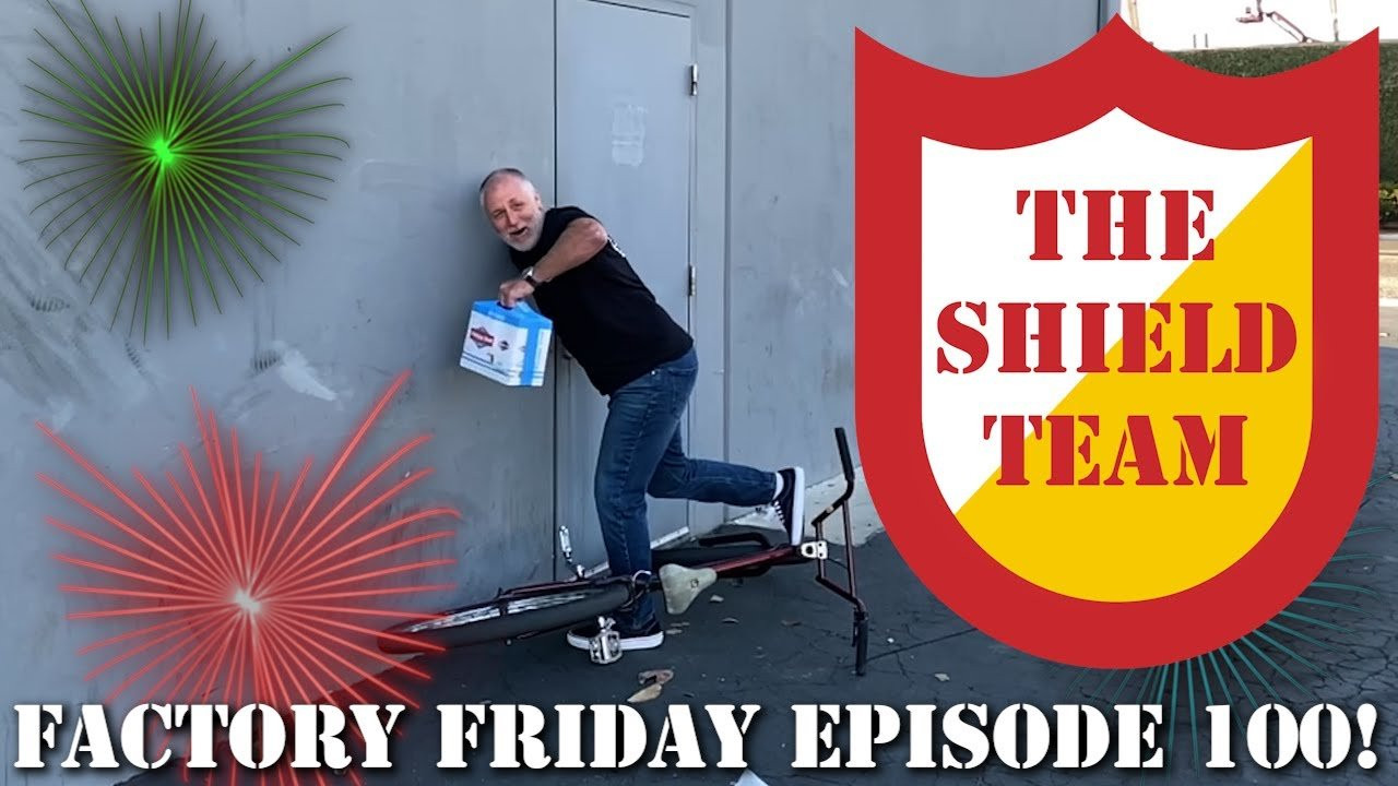 We decided to mark this milestone - the one hundredth episode of Factory Friday - with a look at the men and women who keep the Shield and Key rockin' on a daily basis! (Plus a peek at the now-in-stock-but-mostly-sold-out-so-hopefully-your-local-shop-got-one Edwin BTM frames plus a new pink John Nelson Mixtape colorway).<br /><br />First and Foremost - can we get a round of applause for James Eason - without whom this weekly series would not be possible. And next up, we'd like to shout out Charlie Crumlish for editing the first 90+ episodes like a bawse! Next up - kudos to Eben Fischer the don of our art department and Brant Moore who's done a great job of taking the passed FF-editing torch and running with it. We're also thankful for all the riders and shops who stop by to star in this series and most of all YOU guys - our viewers. <br /><br />Thanks for tuning in!