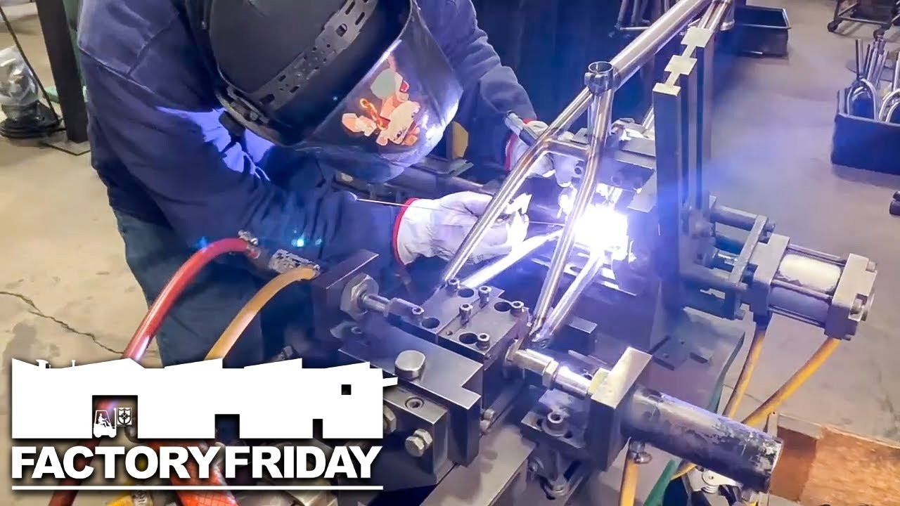 Welcome to another shop poppin' stop on the tack 'em up and turn 'em out train! Our machinists took some fine Pittsburgh steel and crafted it into steeds for some of PA's finest in the form of M.O.D. colorways for Chris Doyle and Nate Halahan and are just getting started on a new run of Shane Halahan (and this time in 18" wheels as well) Squib frames too. <br /><br />Other highlights include Credence XL bars in Dirt Bike yellow (to match the M.O.Doyles) and 18" ATFs getting started. <br /><br />Thanks for taking in another episode of Factory Friday and here's "hopping" your Easter weekend pops off!<br /><br />Chris Doyle M.O.Doyle<br />https://www.sandmbikes.com/product/hardgoods/frames/nutter-sig-m-o-doyle-frame-dirtbike-yellow-chris-doyle-colorway/<br /><br />Credence XL bar in Dirtbike Yellow<br />https://www.sandmbikes.com/product/hardgoods/bars/credence-xl-9-5-bar/<br /><br />Nathan Halahan Blue Groove M.O.D. https://www.sandmbikes.com/product/hardgoods/frames/nutter-sig-m-o-d-frame-nate-halahan-colorway/<br /><br />#factoryfriday #madeinusa