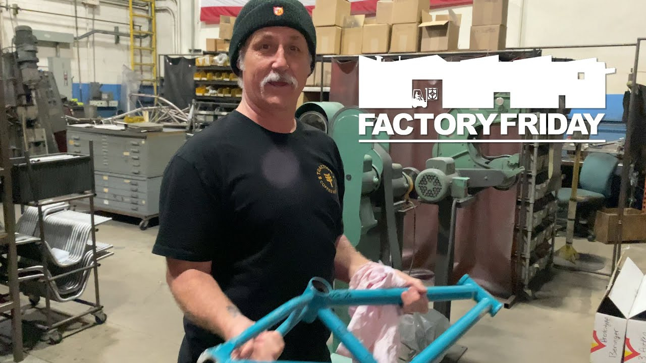 Welcome back to your favorite Friday shop tour series! Here's the rundown for this episode - Mad Dog himself shows off some vintage iron while the shop stays busy with some ATFXL's ready to go, CCR frames back from paint in black / metal fade, FDE desert tan, and "cracked lip" which is a sick looking crackled finish! we hope you enjoy, and we will see you next week!<br /><br />#bmx #factoryfriday #madeintheusa
