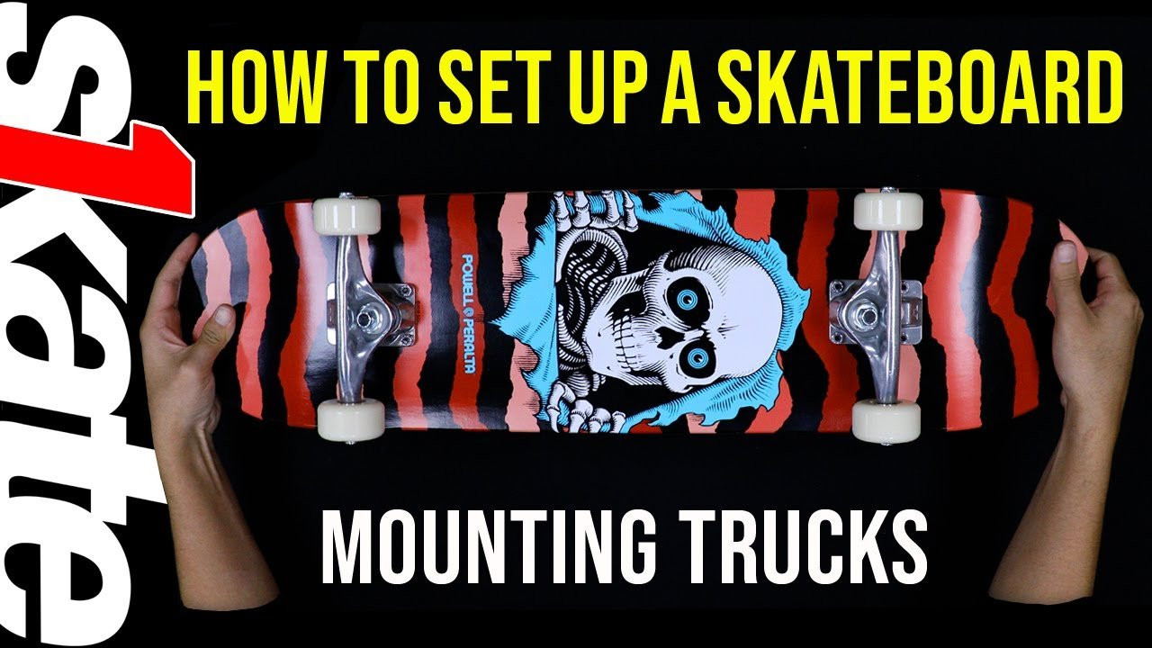 Instructional video on How To Mount Trucks To Your Skateboard.