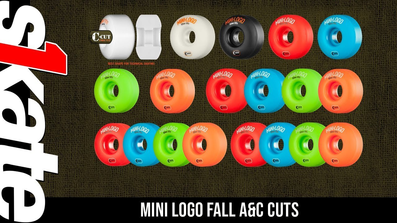 Jersey Mike gives us the 411 on Mini Logo A and C Cut wheels.<br /><br />Mini Logo makes two cuts of wheels. The A cuts and the C cuts. What's the difference? Well let's start with the A cuts. The A cut wheel is one of my favorites - it is my favorite. The A cuts take you everywhere - streets, ledges, curbs, transition, mini ramp, pool - whatever you want to skate. This wheel will take you there. they're so rad because they're based off the Bones wheels V5 shape but with a slightly wider contact patch to give you a little more stability for wherever you want to go. Offered in a variety of sizes: 51 through 60mm in all the colors of the rainbow you can definitely dial in what you want and have as much fun possible. A cuts are where its at. Then we have C cuts. Technical skating. Skinny wheel based off the Bones wheels V3. Flip in flip out. Want to get progressive? Want to get like Rodney Mullen? Want to learn some new crazy flippy doos? This is the wheel you want. Offered in 50 through 54mm with colors in 52, 53 and 54mm. So if you want to get tech or you want to save a little weight, this is the wheel you want to get.