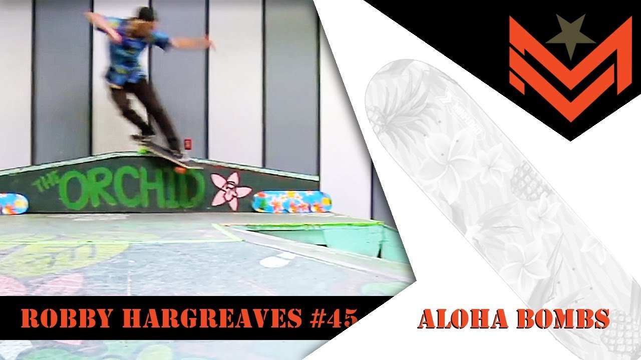 Official MILITANT #45, Robby Hargreaves, wakes up from a harsh winter and says ALOHA to Spring 2017 on his NEW Small Bomb "Aloha" deck! <br /><br />BIG thanks to The Orchid, John Oliver for the crazy filming and editing techniques and Meeks for the B.G.P's!<br /><br />Music Credit: Henehene Kou 'Aka - Israel Kamakawiwo'ole<br /><br />To get the latest Mini Logo product info and MILITANT Crew news, check out the website of any of these social media outlets:<br /><br />Web: http://minilogoskateboards.com/<br /><br />Facebook: https://www.facebook.com/minilogo<br /><br />Instagram: https://www.instagram.com/mini_logo/<br /><br />Twitter: https://twitter.com/minilogo