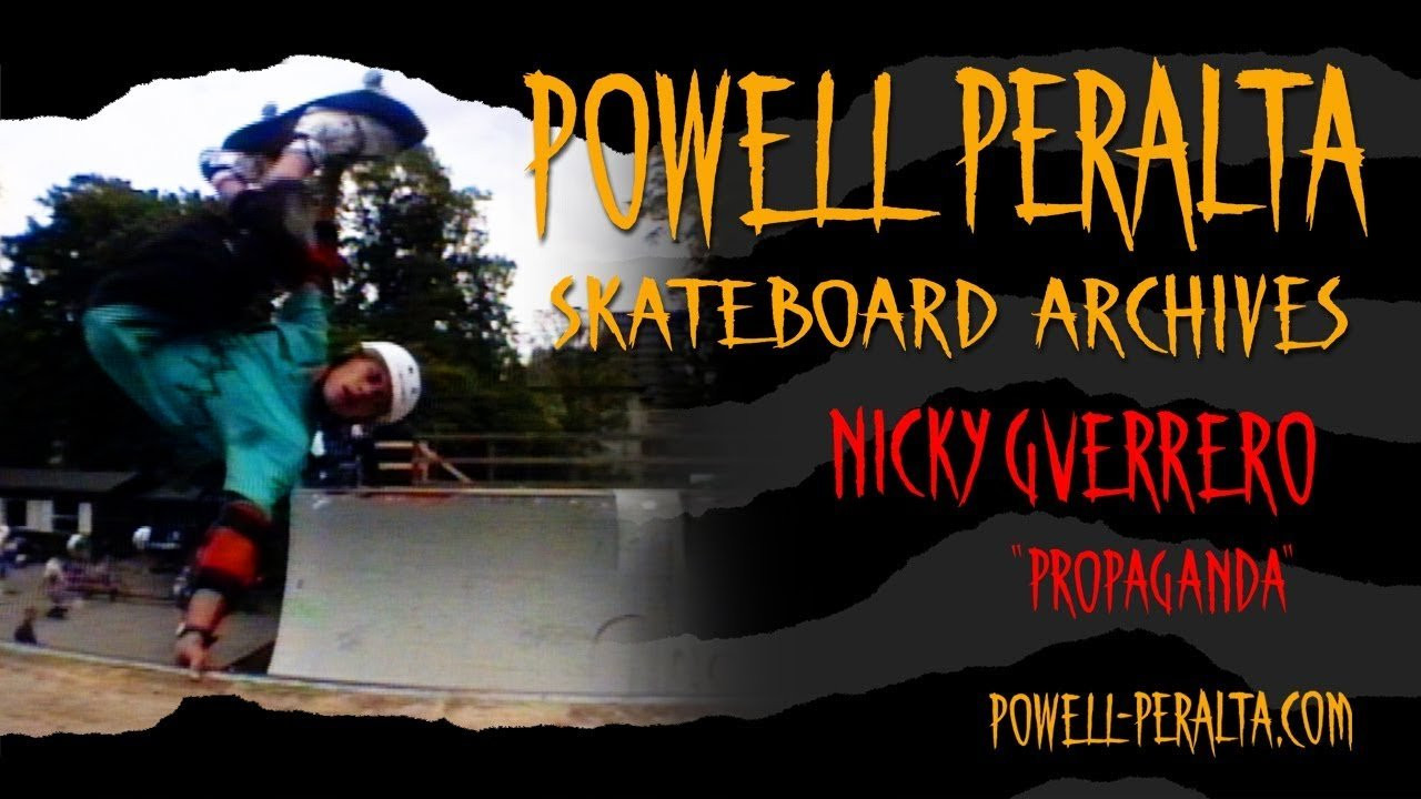 Footage of Nicky Guerrero from his segment in Powell Peralta's video "Propaganda"