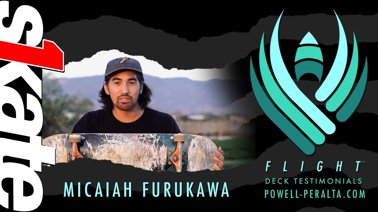 "15 Days after my board was run over by the company van, (we ran it over four times to get the right shot) I’m still skating it. I noticed that it was losing it's grip, so I decided to put on a new sheet of Mini Logo grip and I am honestly saying that the board feels as good as new.<br /><br />Once I took the grip off,(which was much easier with the surface of the FLIGHT deck compared to a standard maple surface), I could easily tell where the van ran it over. You can see the stress marks on the top of the deck towards the rails. Then on the rails, there are two dings. One of them is noticeable and the other is a small crack. There is also a good dinger on the nose of the deck. BUT.. none of these damaged areas have chipped apart during all of the abuse that I have inflicted on it! Yes, it gets damaged but it still stays together. (One big reason that skaters switch their decks out is because of pieces chipping away). My deck had a slight razor tail going on, so I sanded it down, I also sanded all of the rails. I feel like all skaters should sand down the rails of their skateboards from time to time."<br />- Micaiah Furukawa