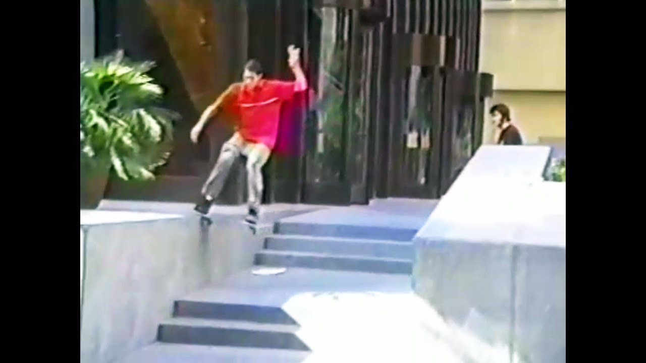 In the seminal skate video Video Days, skaters Guy Mariano, Jason Lee, Mark Gonzales, Jordan Richter and Rudy Johnson effectively redefined street-skating, with Spike Jonze’s apparently artless direction capturing switch-stance moves, kinked-rail boardslides, dark slides and freestyle adaptations set against everyday architecture.<br /><br />This clip is part of a 100 video playlist, linked by QR codes in Iain Borden "Skateboarding and the City: a Complete History" (Bloomsbury, 2019), the definitive book on classic and contemporary skateboarding.<br /><br />USA orders<br />https://www.amazon.com/Skateboarding-City-Iain-Borden/dp/1472583450/<br />https://www.bloomsbury.com/us/skateboarding-and-the-city-9781472583451/<br /><br />UK/Europe orders<br />https://www.amazon.co.uk/Skateboarding-City-Iain-Borden/dp/1472583450/<br />https://www.bloomsbury.com/uk/skateboarding-and-the-city-9781472583451/<br /><br />‘This book holds the comprehensive evolution of getting radical. How, when, why, and who, told with a genuine passion for the art of skateboarding. Borden continues to be the scribe of skateboarding’s history, perceptively documenting skate culture’s influences on wider society.’<br />Oliver Percovich, Founder of Skateistan<br /><br />‘Borden’s work is as varied and bedazzling as the most expert of skaters. He addresses skateboarding’s romantic, subcultural past through its global, social, and political present. Throughout, his voice is readable and approachable, a fine balance of the committed academic and beguiled practitioner. The result is nothing short of indispensable.’<br />Kyle Beachy, Associate Professor, Roosevelt University
