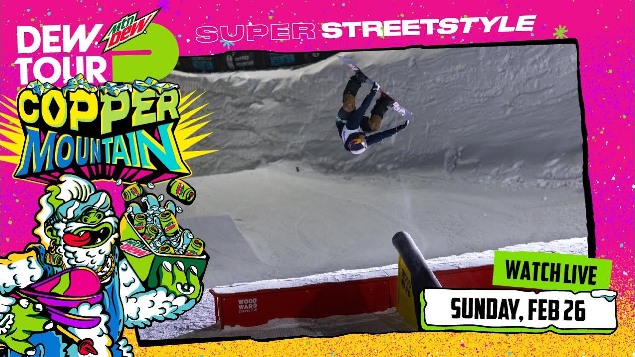 Watch the live stream of the 2023 men's snowboard super streetstyle qualifier and final here at Dew Tour, broadcasting under the lights from Copper Mountain, Colorado.<br /><br />Sunday, February 26 Schedule (All times in MST, subject to change)<br />5:00 PM – 6:30 PM Women's Ski Super Streetstyle Qualifier and Final<br />7:15 PM – 8:45 PM Men's Snowboard Super Streetstyle Qualifier and Final<br /><br />#dewtour <br /><br />For the latest from Snowboarder Magazine check out:<br /> https://www.snowboarder.com/<br /> Facebook - https://sbdr.co/Facebook<br /> Instagram - https://sbdr.co/Instagram<br /> Twitter - https://sbdr.co/Twitter<br /> YouTube - https://sbdr.co/YouTube