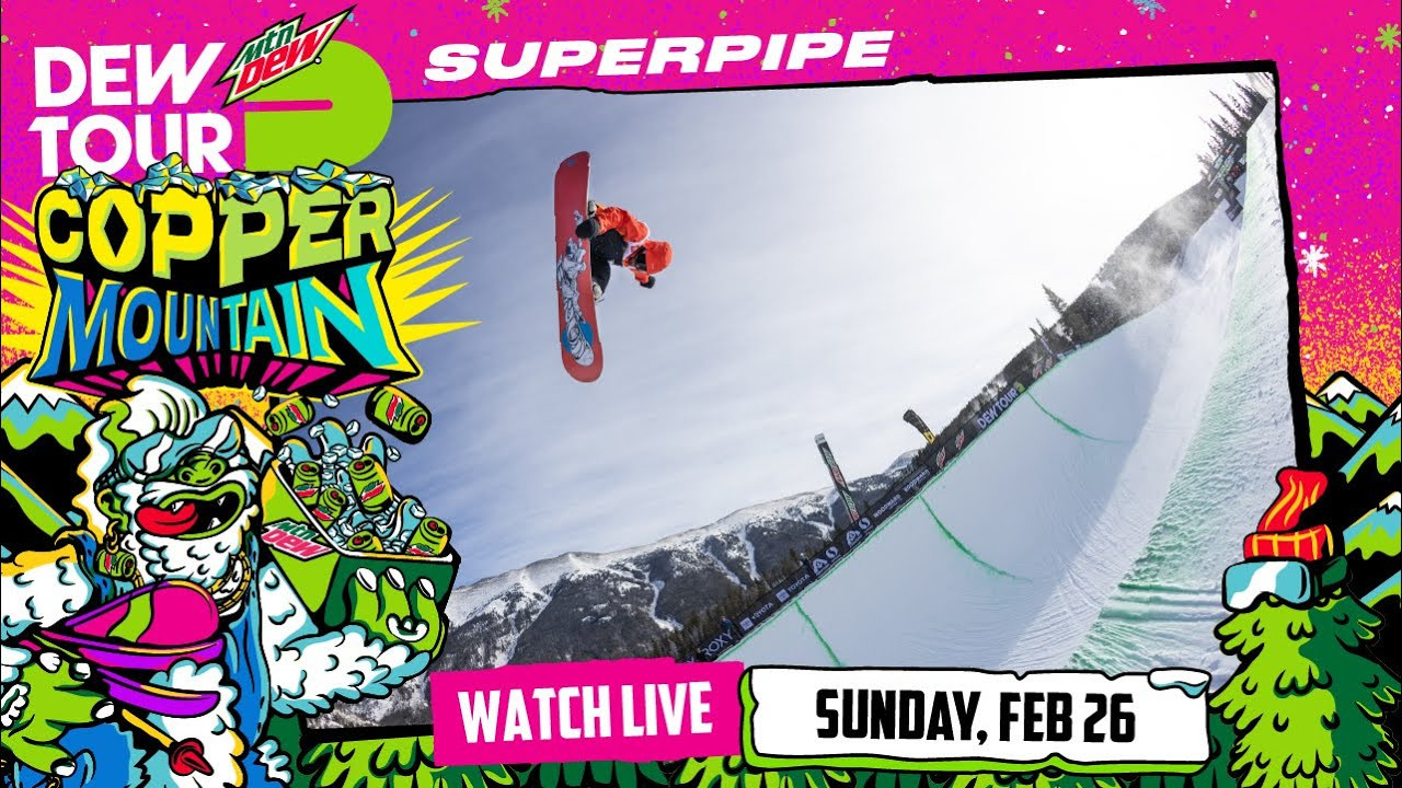 Watch the live stream of the 2023 men's snowboard superpipe final here at Dew Tour broadcasting from Copper Mountain, Colorado.<br /><br />Tune back in for the High Air & Best Trick Jam presented by U.S. Air Force going down in the superpipe here:<br /><br />Sunday, February 26 Schedule (All times in MST, subject to change)<br />12:00 PM – 1:00 PM Men's Snowboard Superpipe Final<br />1:30 PM – 2:30 PM Superpipe High Air & Best Trick Jam presented by U.S. Air Force<br />7:15 PM – 8:45 PM Men's Snowboard Super Streetstyle Qualifier and Final<br /><br />#dewtour <br /><br />For the latest from Snowboarder Magazine check out:<br /> https://www.snowboarder.com/<br /> Facebook - https://sbdr.co/Facebook<br /> Instagram - https://sbdr.co/Instagram<br /> Twitter - https://sbdr.co/Twitter<br /> YouTube - https://sbdr.co/YouTube