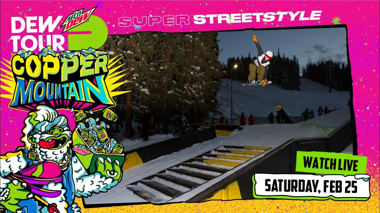 Watch the live stream of the 2023 women's snowboard super streetstyle qualifier and final here at Dew Tour, broadcasting under the lights from Copper Mountain, Colorado.<br /><br />Saturday, February 25 Schedule (All times in MST, subject to change)<br />5:00 PM – 6:30 PM Women's Snowboard Super Streetstyle Qualifier and Final<br />#dewtour <br /><br />For the latest from Snowboarder Magazine check out:<br /> https://www.snowboarder.com/<br /> Facebook - https://sbdr.co/Facebook<br /> Instagram - https://sbdr.co/Instagram<br /> Twitter - https://sbdr.co/Twitter<br /> YouTube - https://sbdr.co/YouTube