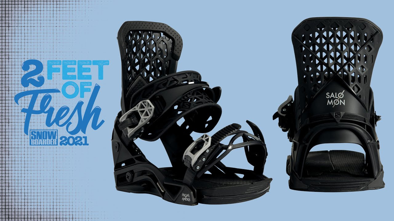 For 2021, it is clear that the boot and binding makers in snowboarding have collectively put their best foot forward by putting the experience of your feet at the forefront of their dedicated designs. Comfort, customization, and control are paramount in this selection of our favorite new bindings and boots, and after a week at Mount Hood putting each piece of gear through the paces at Timberline Resort, we can confidently say that each brand’s meticulous technology and features work together cohesively in pursuit of the best carving experience possible. Staying connected to your board is about much more than tightening a few screws—quick response and long-lasting comfort come down to the cohesiveness of your boot, bindings, and board. So, check out the 2021 edition of SNOWBOARDER’s Two Feet of Fresh and perhaps you will find the boots and bindings that will give your season a leg up, even when you’re going downhill. <br /><br />Tech Highlights:<br />- Shadowfit Technology<br />- Minima 3D Highback<br />- Shadow Lite Strap<br /><br />MSRP: $350<br />Website: www.salomon.com/snowboard<br /><br />Salomon says:<br />Highlander is our medium+ flexing Shadow Fit binding designed for all-mountain performance.<br /><br />SNOWBOARDER says:<br />When designing the Highlander, Salomon applied all of their top-of-the-line tech in order to create a lightweight binding that excels on the entire mountain. It’s clear they’ve succeeded, as the Highlander is a team favorite, ridden by Louif Paradis, Wolle Nyvelt, and Tommy Gesme. High tech and lightweight, this binding is at home on the feet of individuals who prize quick and comfortable response that elevates their boot-to-board connection. In order to accomplish this, the Highlander employs Salomon’s popular Shawdowfit Technology, a soft heel cup design that offers a natural connection and reduces pressure points, while allowing weight leveraging that enhances turning, tweaking, and pressing. The Minima 3D Highback is a durable, 3D-molded highback that has fine-tuned power and perfect flex. Canted footbeds feature Salomon’s lightest and softest EVA for cushioning and comfort, too. Secure response is paramount when strapped into the Highlander, thanks to the Shadow Lite Strap, which is durable, incredibly lightweight, and supportive. All in all, these bindings are lightweight and responsive for a reliable riding experience, day in and day out. They say that there can only be one, but in the case of the Salomon Highlander, we’re lucky because there are two, one for each foot.<br /><br />For the latest from Snowboarder Magazine check out:<br /> https://www.snowboarder.com/<br /> Facebook - https://sbdr.co/Facebook<br /> Instagram - https://sbdr.co/Instagram<br /> Twitter - https://sbdr.co/Twitter<br /> YouTube - https://sbdr.co/YouTube